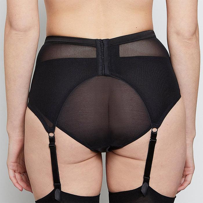 Katherine Hamilton Abbie Black Lace High Waist Suspender Belt