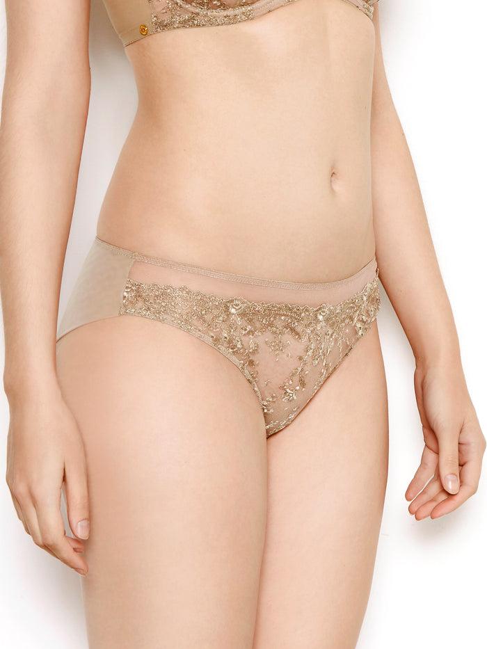 katherine hamilton Abrielle gold embroidered knickers