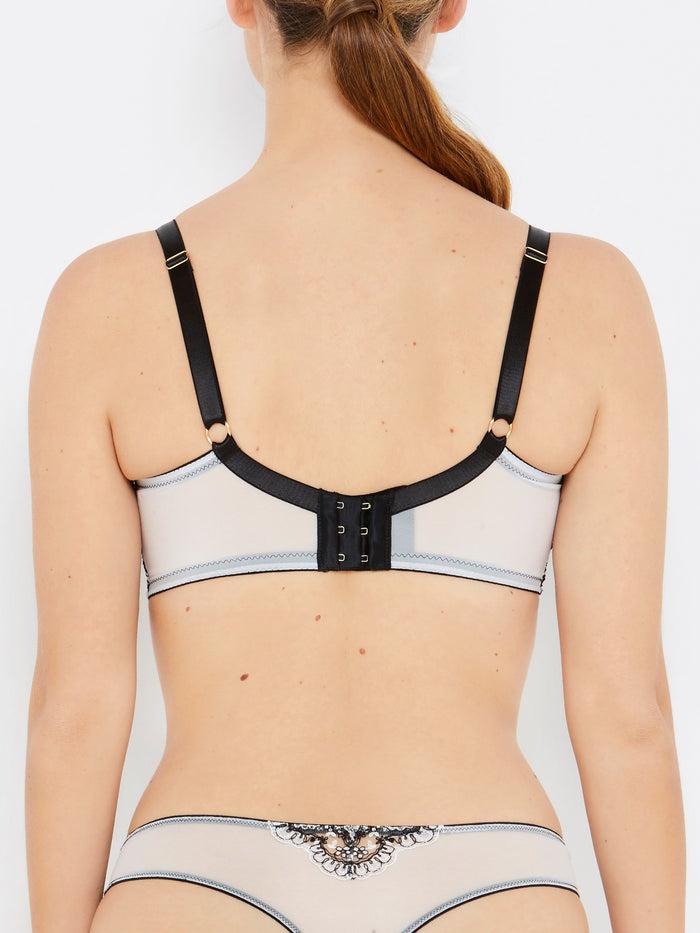 Katherine Hamilton Cora Black And White Bra With Cord Embroidery