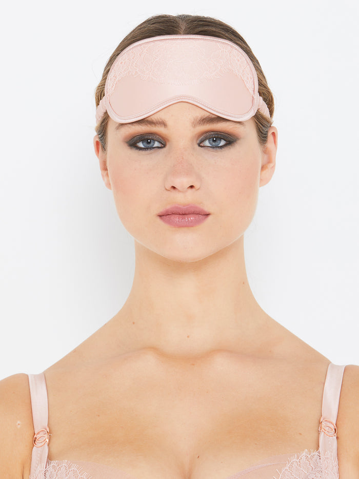 Katherine Hamilton Ellianna Evening Sand Vintage Lace And Silk Eye Mask