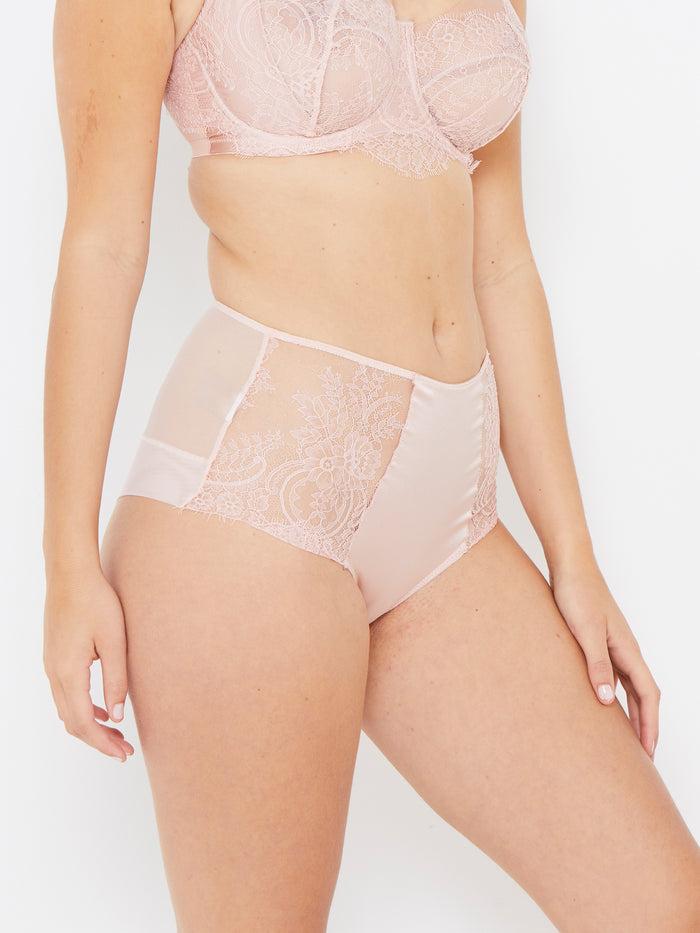 katherine hamilton Ellianna evening sand vintage lace high waist knickers