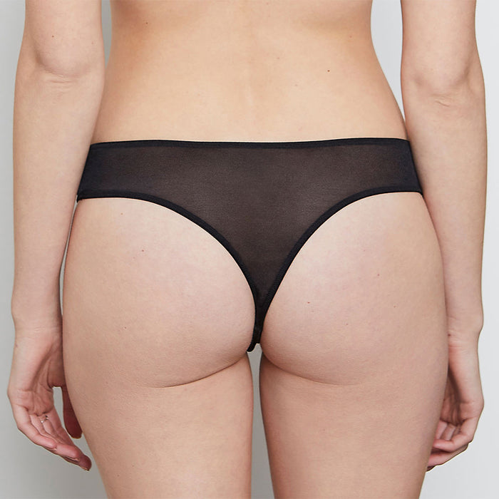 Katherine Hamilton Abbie Black Eyelash Lace Thong