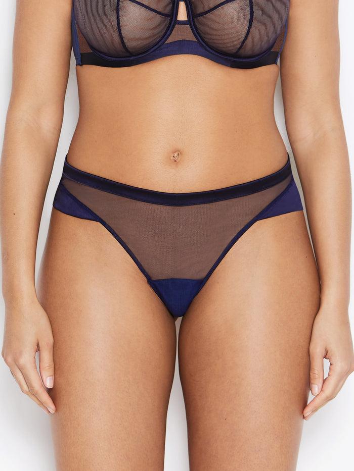 Katherine Hamilton Nina Navy Blue Mesh Thong