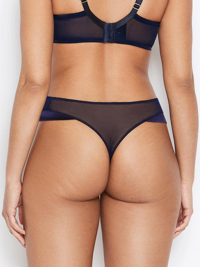 Katherine Hamilton Nina Navy Blue Mesh Thong
