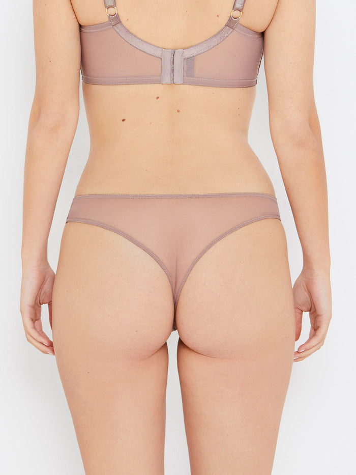 Katherine Hamilton Sophia Café Lace Thong