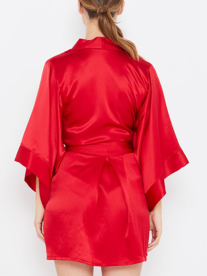 Katherine Hamilton Sophia Red Silk Robe
