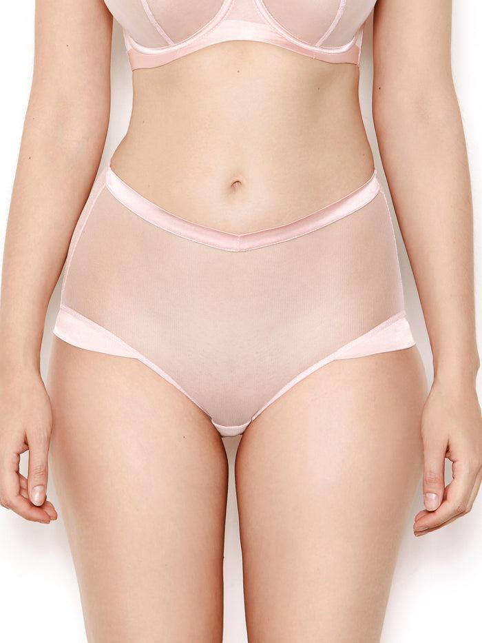 Katherine Hamilton Nina Rose Pink Mesh High Waisted Knickers