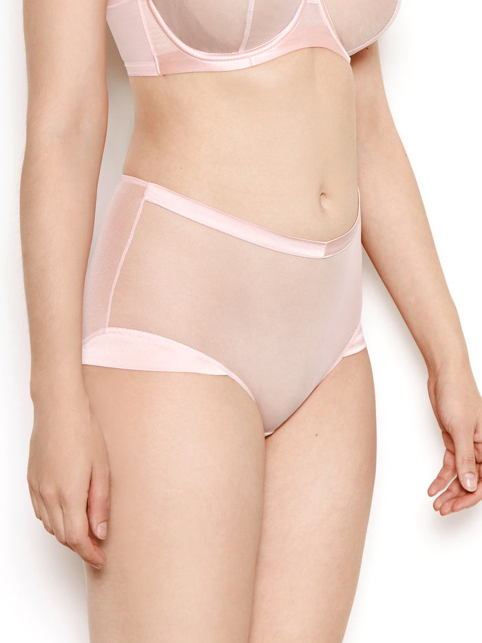 katherine hamilton Nina rose pink mesh high waisted knickers