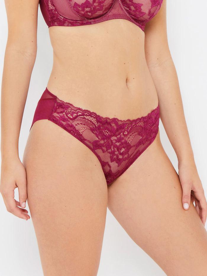 katherine hamilton Simone boysenberry stretch lace knickers