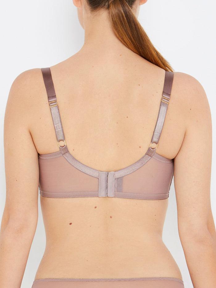 Katherine Hamilton Sophia Café Lace Balconette Bra With Silk Quarter Cups
