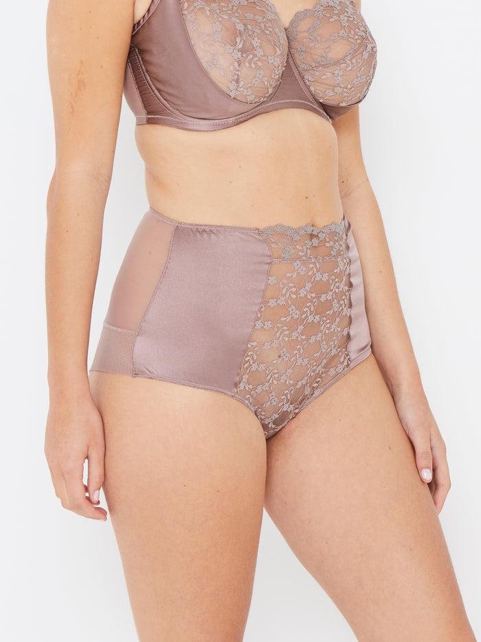 katherine hamilton Sophia café lace high waisted knickers