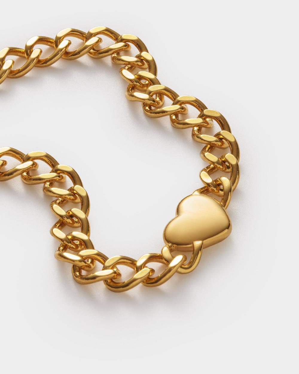 Katie Loxton Allure Waterproof Gold Heart Chain Bracelet
