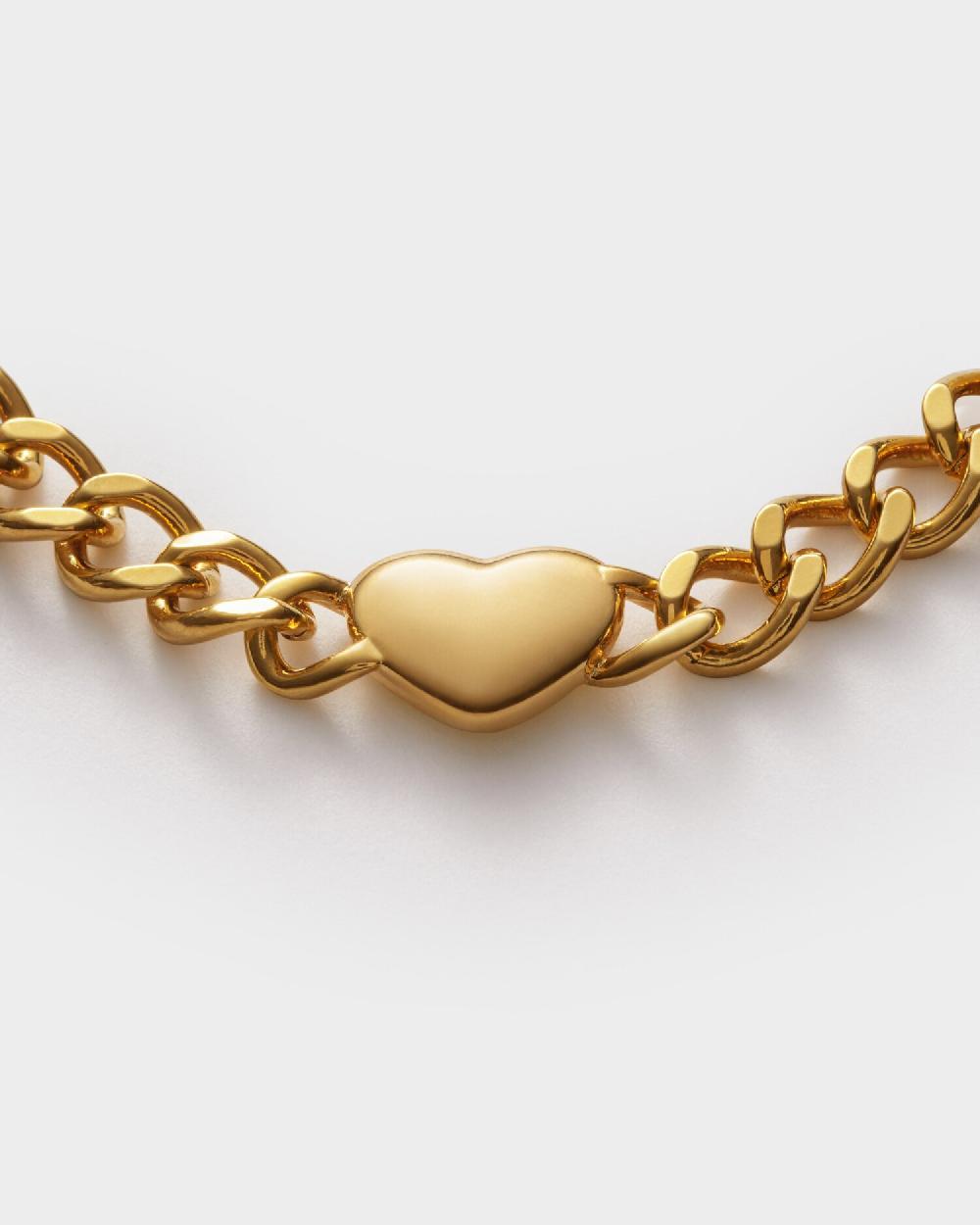 Katie Loxton Allure Waterproof Gold Heart Chain Bracelet