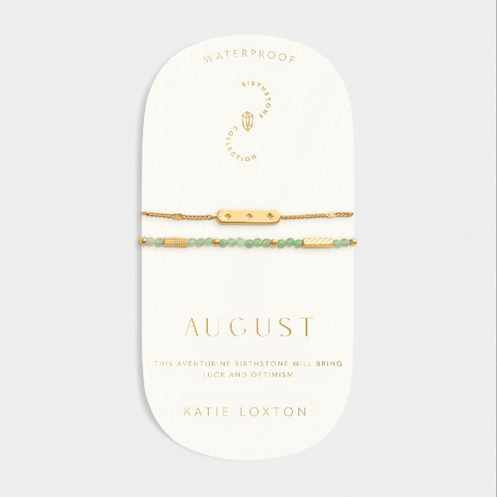 Katie Loxton 'August' Waterproof Gold Birthstone Bracelet