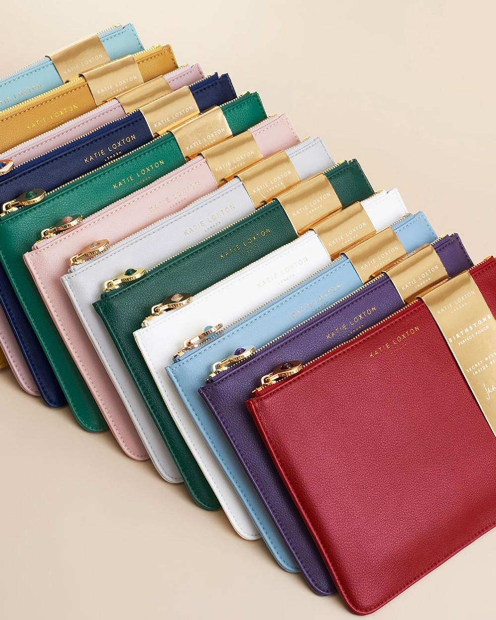 katie loxton Birthstone Perfect Pouch 'June' Moonstone in Pale Grey