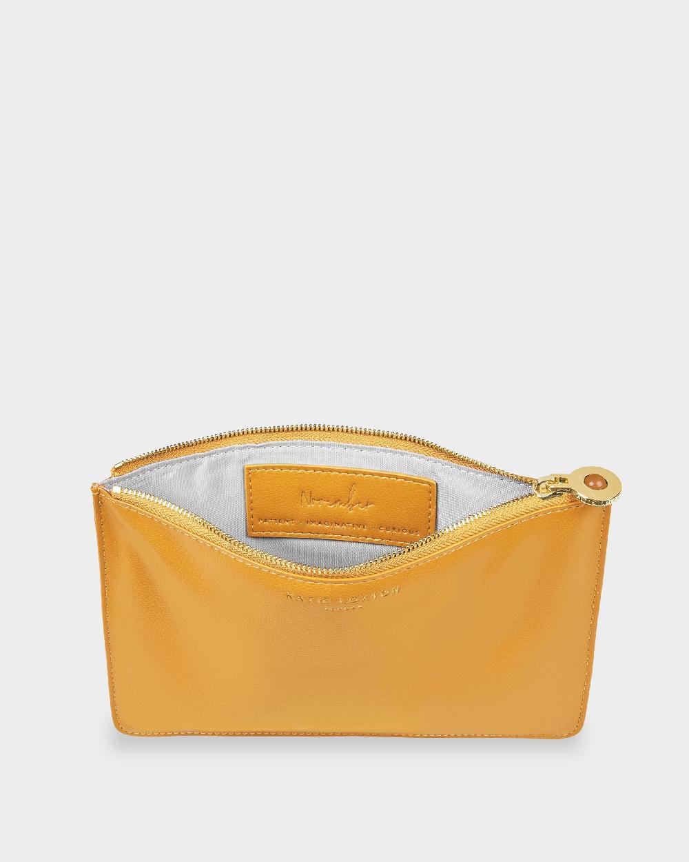 Katie Loxton Birthstone Perfect Pouch 'November' Yellow Quartz In Ochre