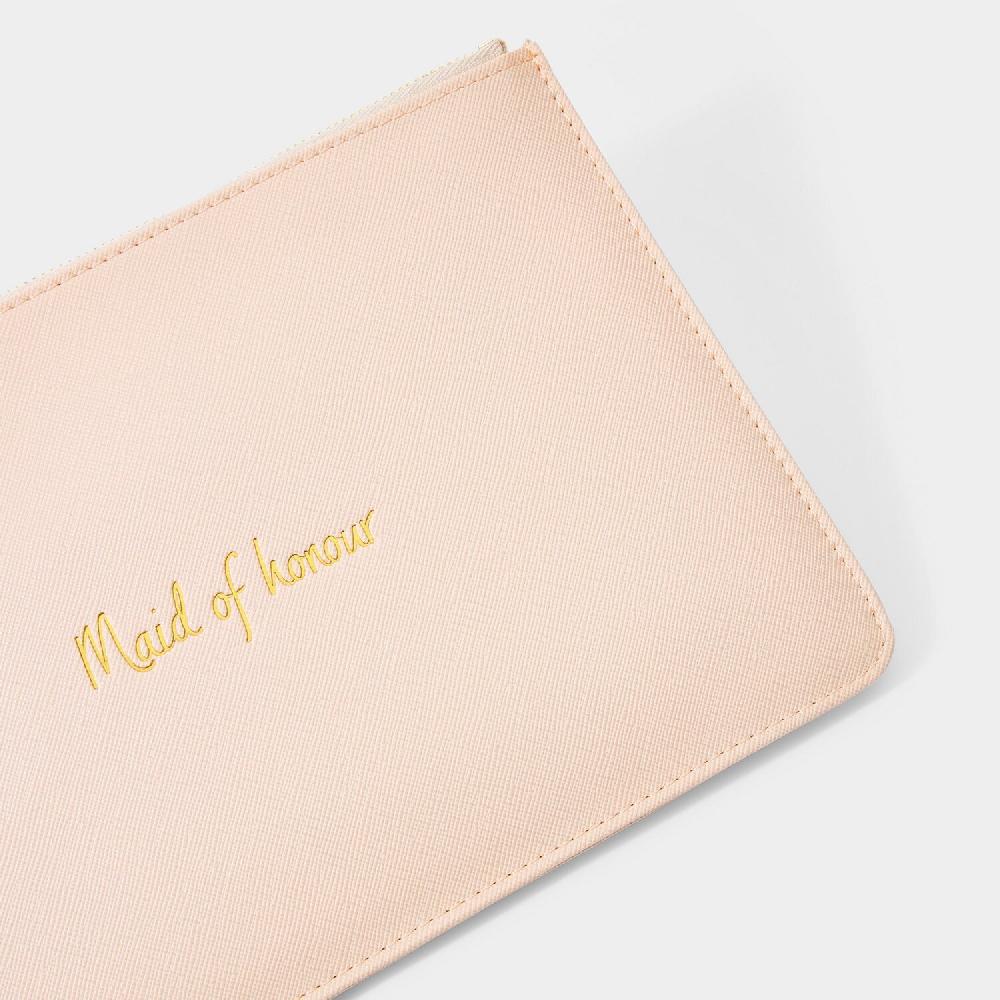 Katie Loxton Bridal Perfect Pouch 'Maid Of Honour' In Blossom Pink