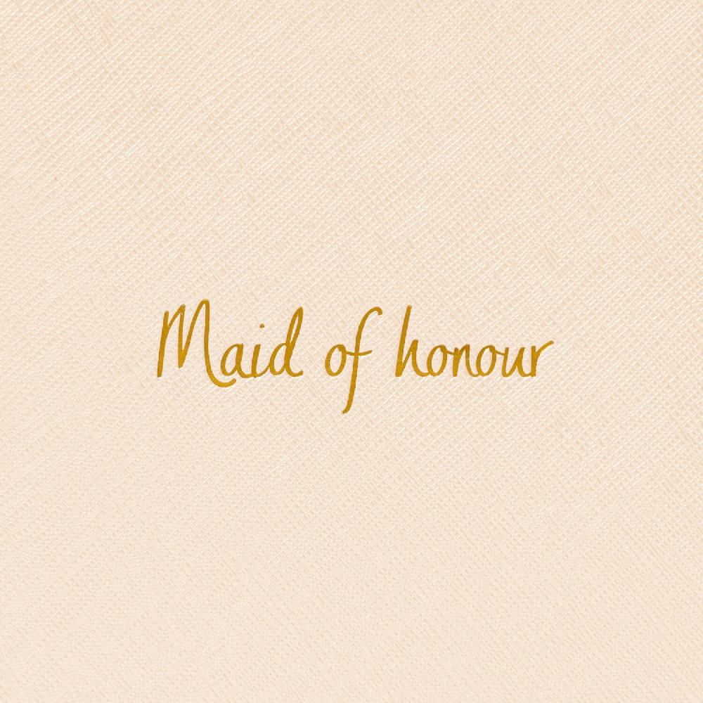 Katie Loxton Bridal Perfect Pouch 'Maid Of Honour' In Eggshell