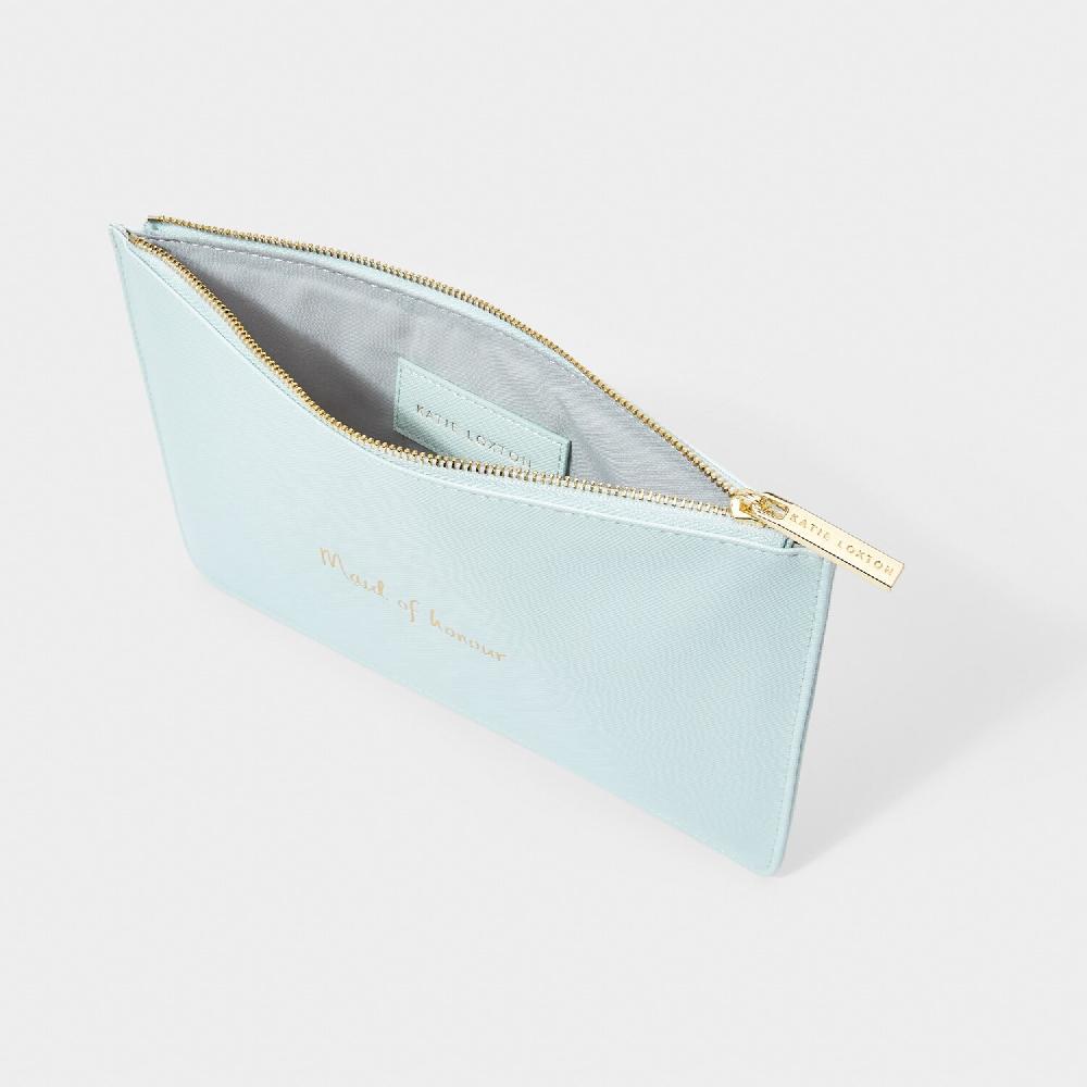 Katie Loxton Bridal Perfect Pouch 'Maid Of Honour' In Powder Blue
