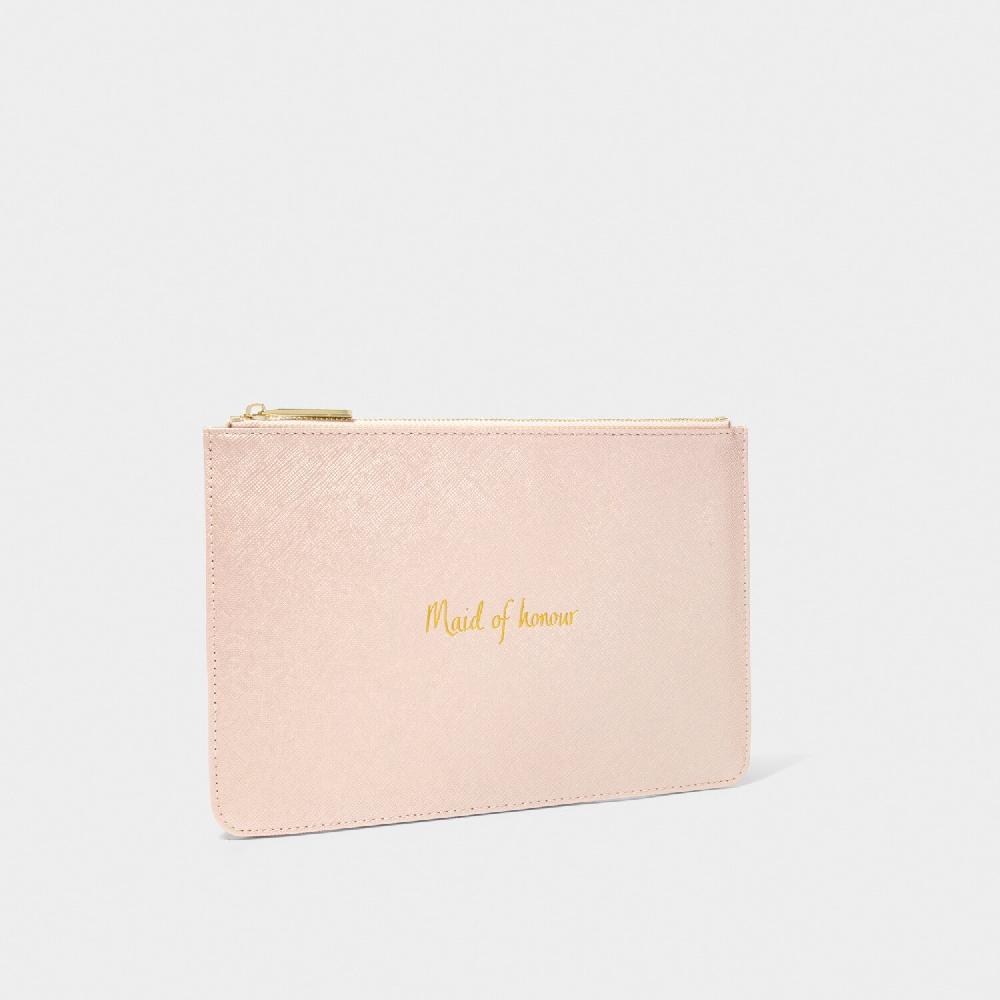 Katie Loxton Bridal Perfect Pouch 'Maid Of Honour' In Rose Gold