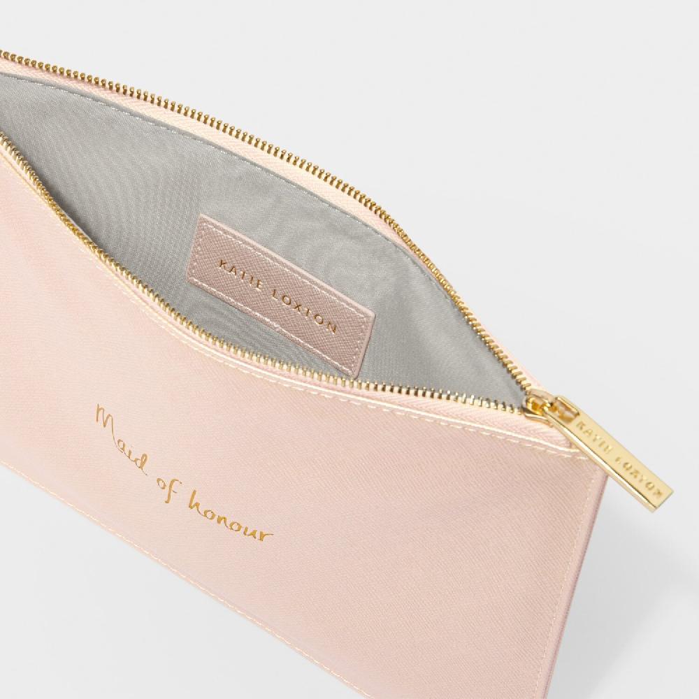 Katie Loxton Bridal Perfect Pouch 'Maid Of Honour' In Rose Gold