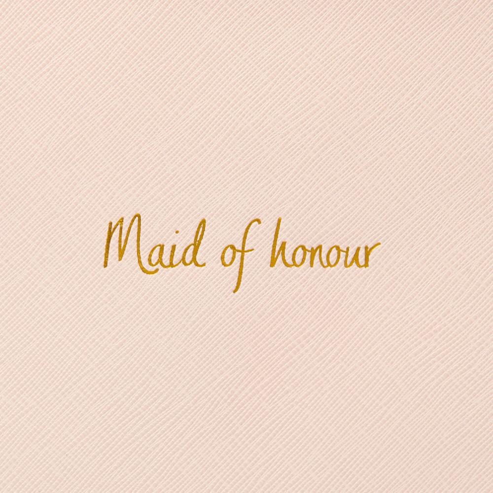 Katie Loxton Bridal Perfect Pouch 'Maid Of Honour' In Rose Gold