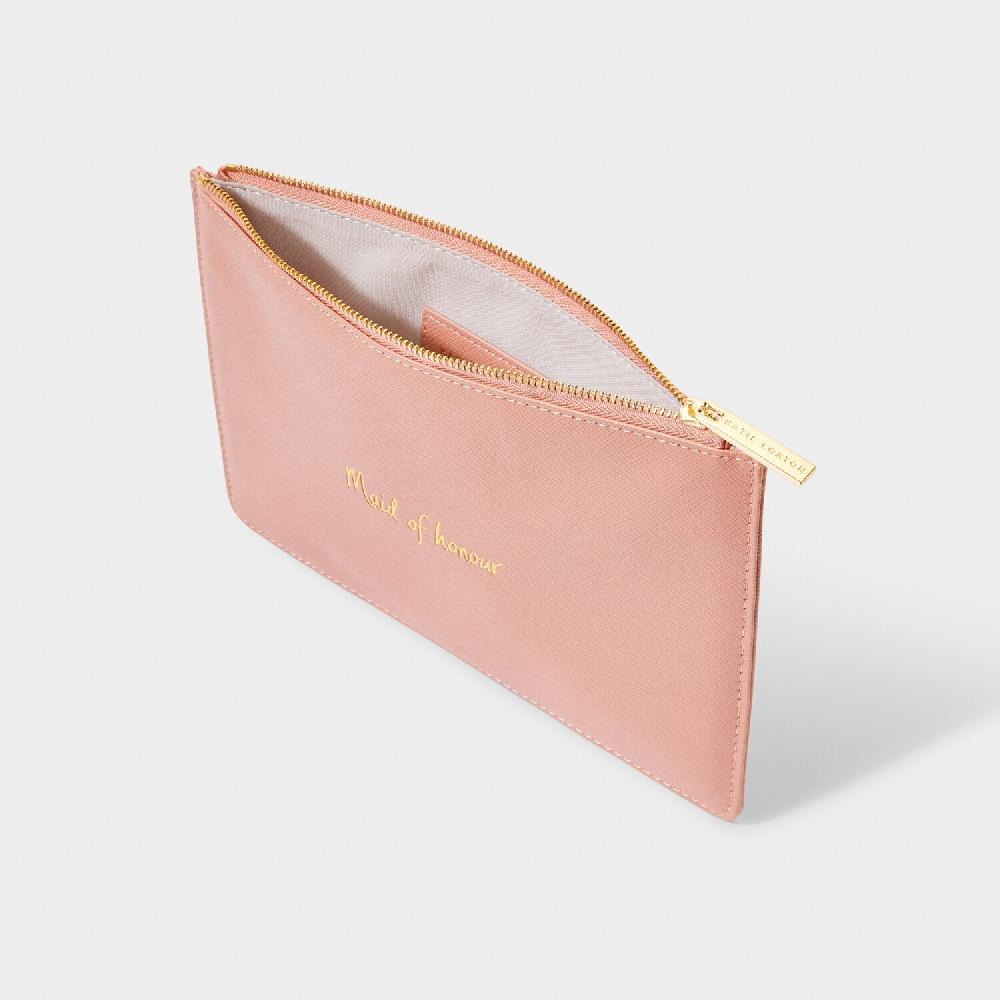 Katie Loxton Bridal Perfect Pouch 'Maid Of Honour' In Rose Pink