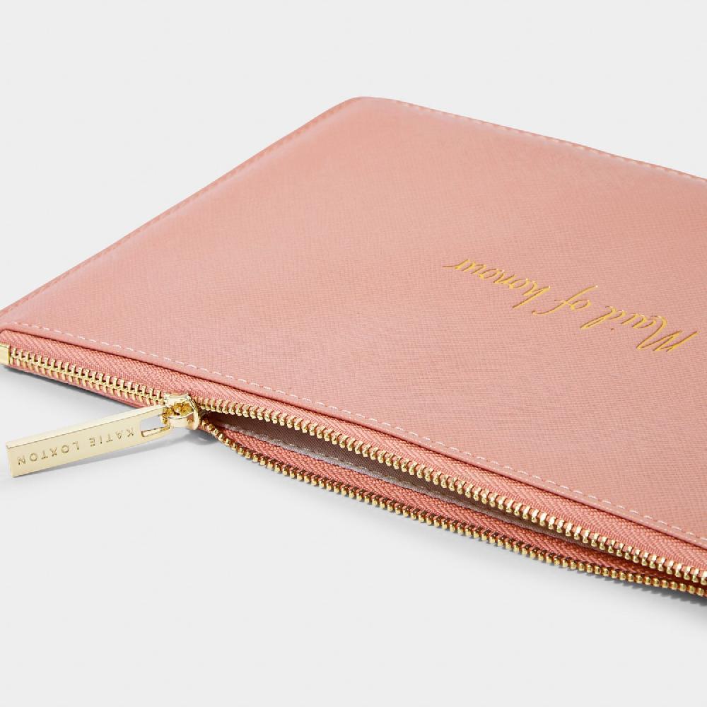 Katie Loxton Bridal Perfect Pouch 'Maid Of Honour' In Rose Pink