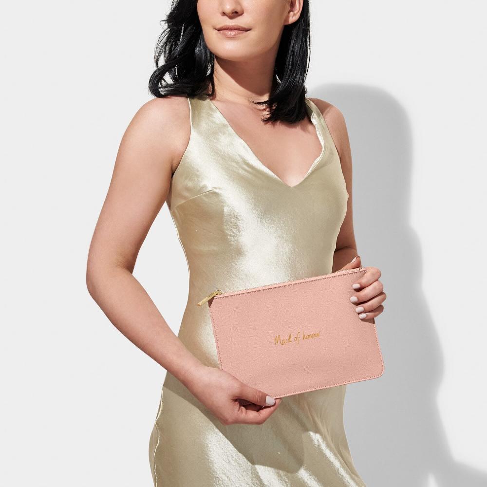 katie loxton Bridal Perfect Pouch 'Maid Of Honour' in Rose Pink