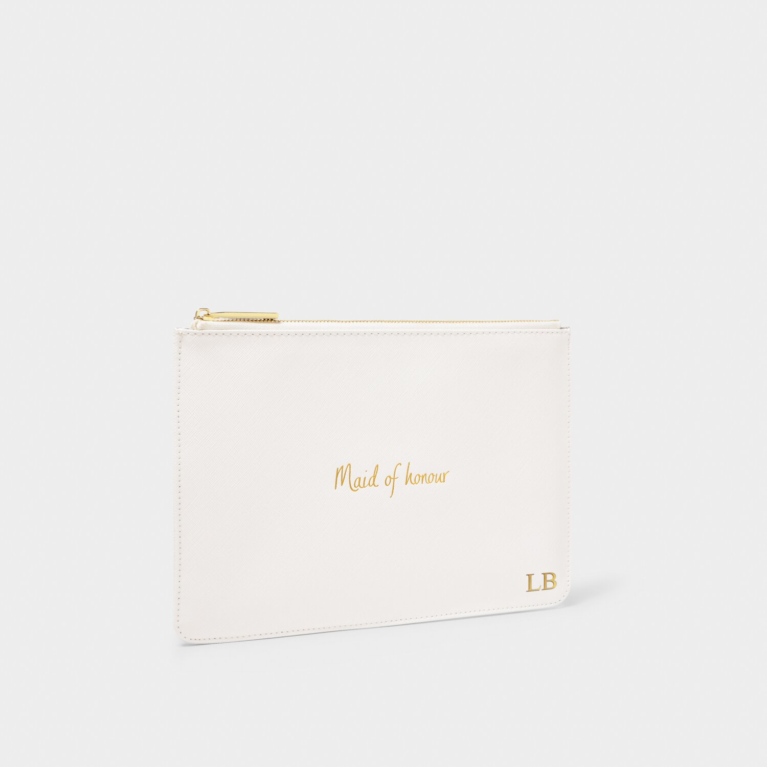 Katie Loxton Bridal Perfect Pouch 'Maid Of Honour' In White