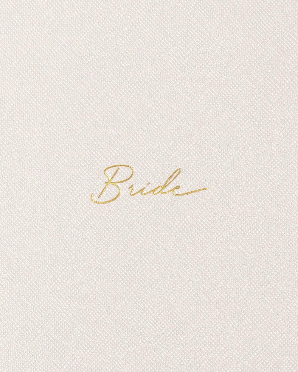 Katie Loxton Bridal Sentiment Pouch 'Bride' In Pearlescent White