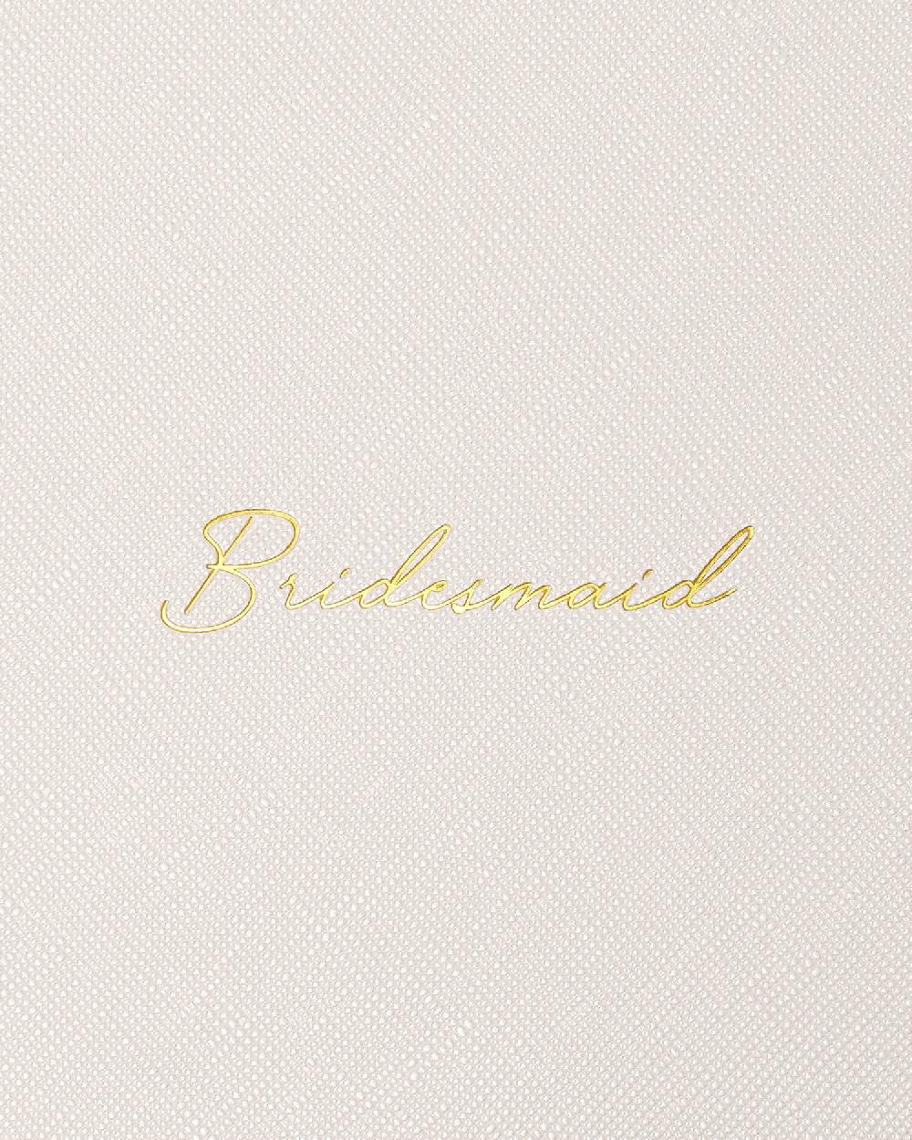 Katie Loxton Bridal Sentiment Pouch 'Bridesmaid' In Pearlescent White