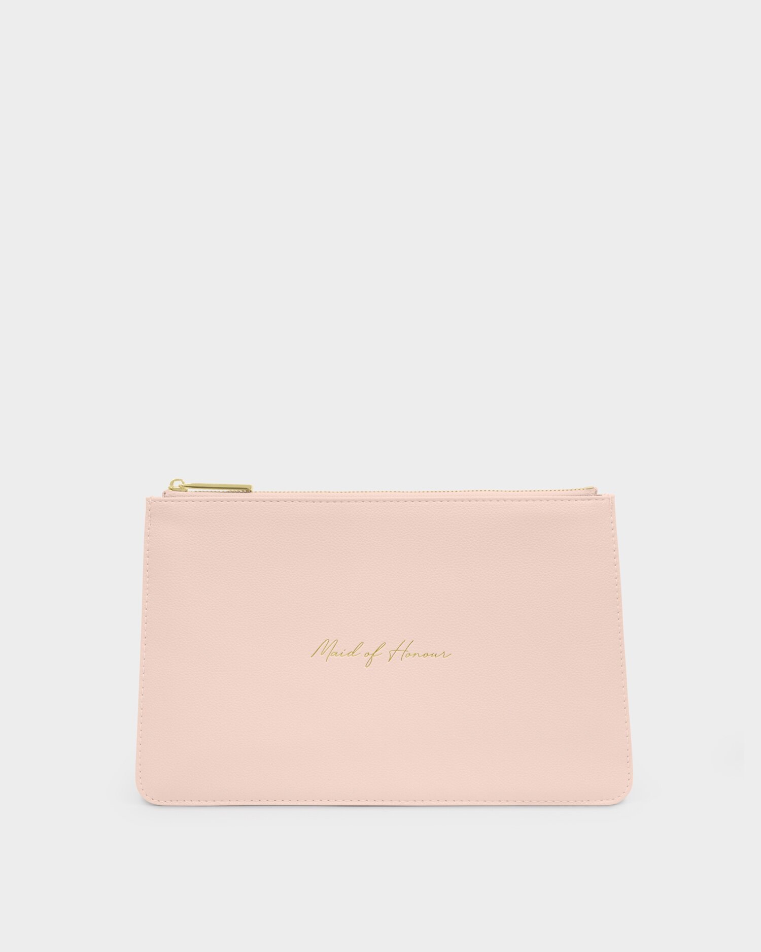 katie loxton Bridal Sentiment Pouch 'Maid Of Honour' in Light Pink