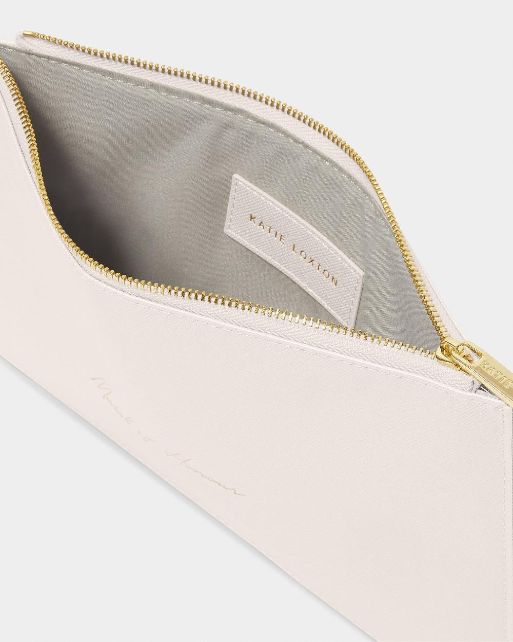 Katie Loxton Bridal Sentiment Pouch 'Maid Of Honour' In Pearlescent White