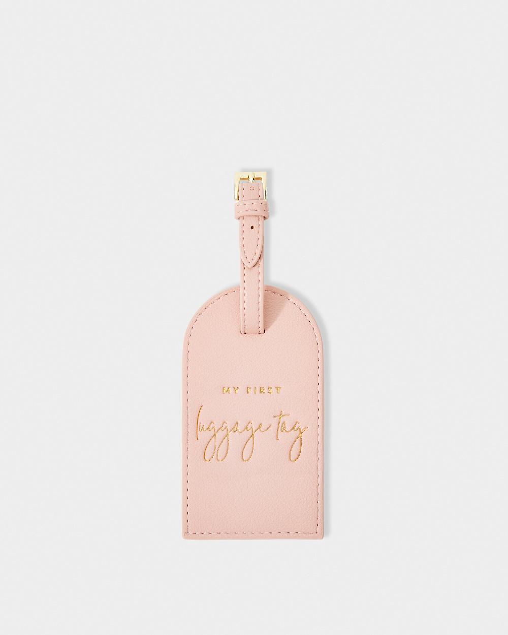 katie loxton Children's 'My First' Luggage Tag in Pink