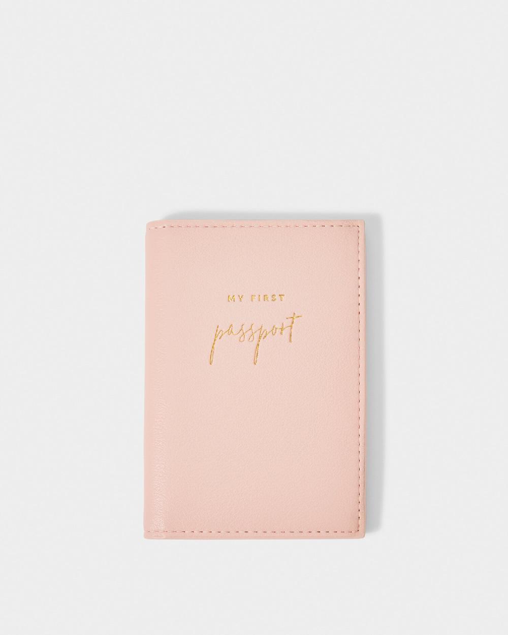 katie loxton Children's My First Passport Holder in Pink