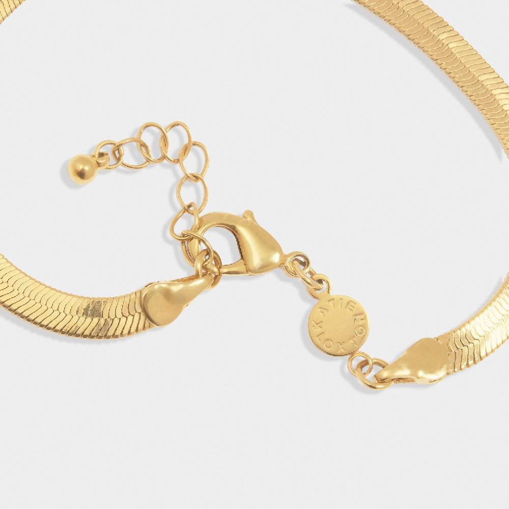 Katie Loxton Ciana Waterproof Gold Snake Chain Bracelet
