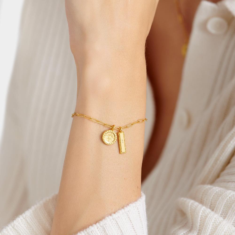 katie loxton 'Collect Adventures' Waterproof Gold Charm Bracelet