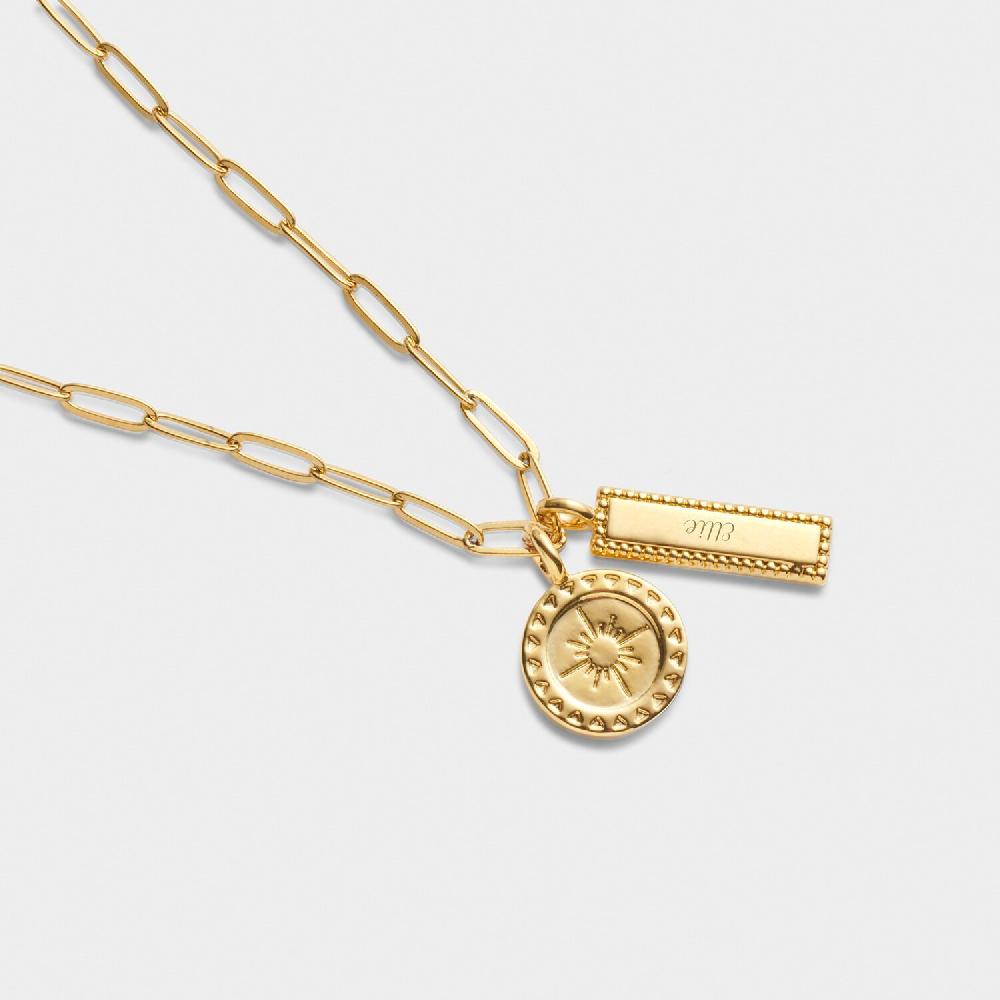 Katie Loxton 'Collect Adventures' Waterproof Gold Charm Necklace