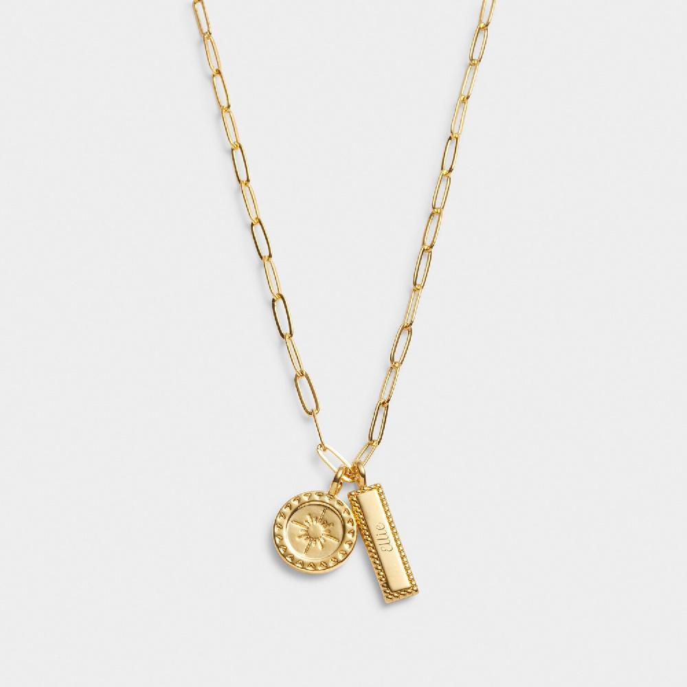 Katie Loxton 'Collect Adventures' Waterproof Gold Charm Necklace