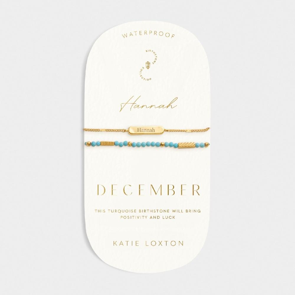 Katie Loxton 'December' Waterproof Gold Birthstone Bracelet