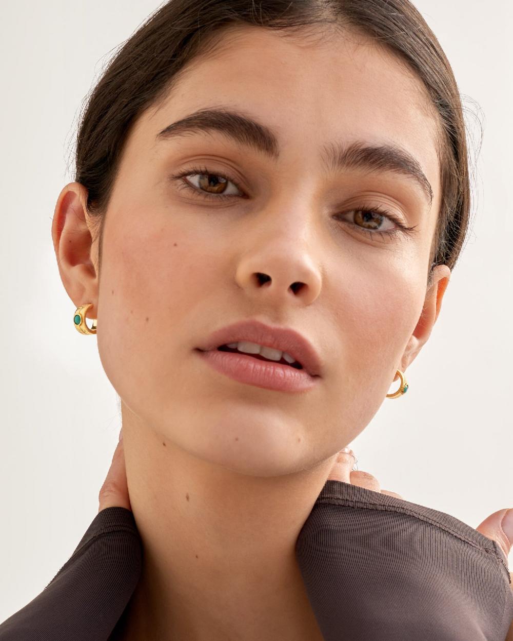 katie loxton 'December' Waterproof Gold Birthstone Hoop Earrings