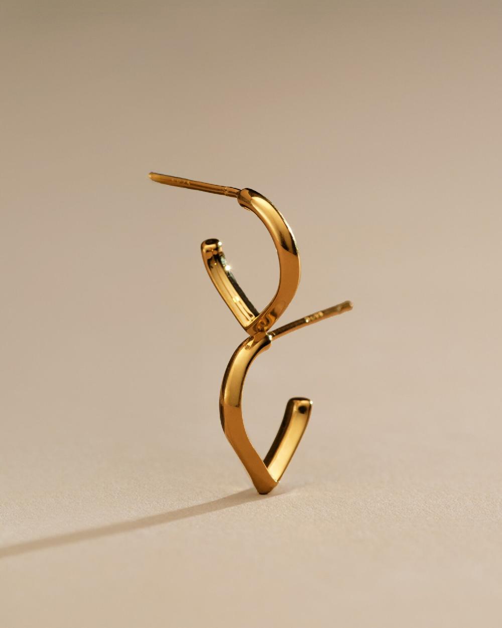 Katie Loxton Elsi Waterproof Gold Huggie Hoop Earrings