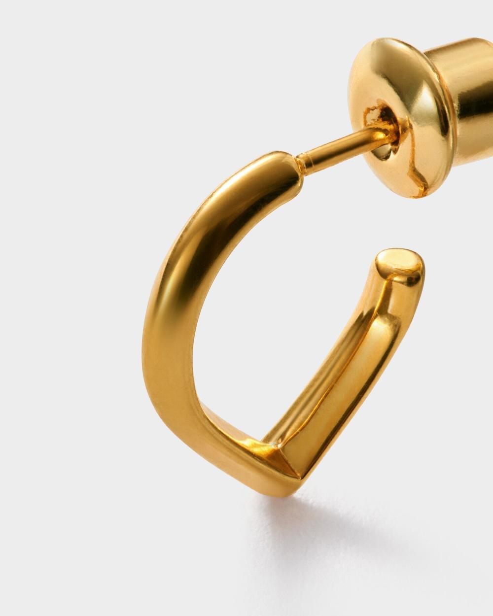 Katie Loxton Elsi Waterproof Gold Huggie Hoop Earrings