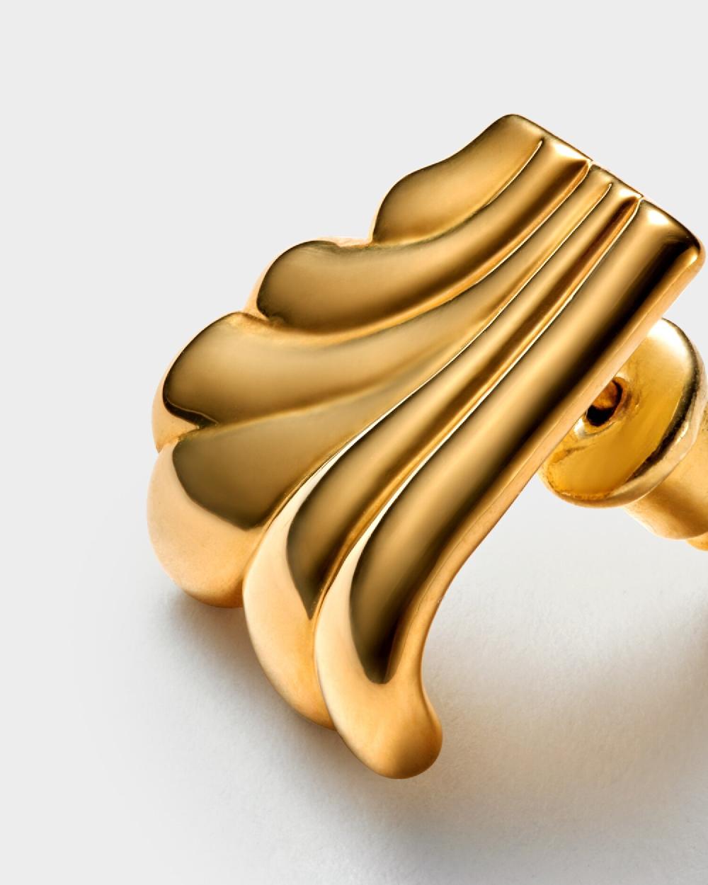 Katie Loxton Era Waterproof Gold Oversized Stud Earrings