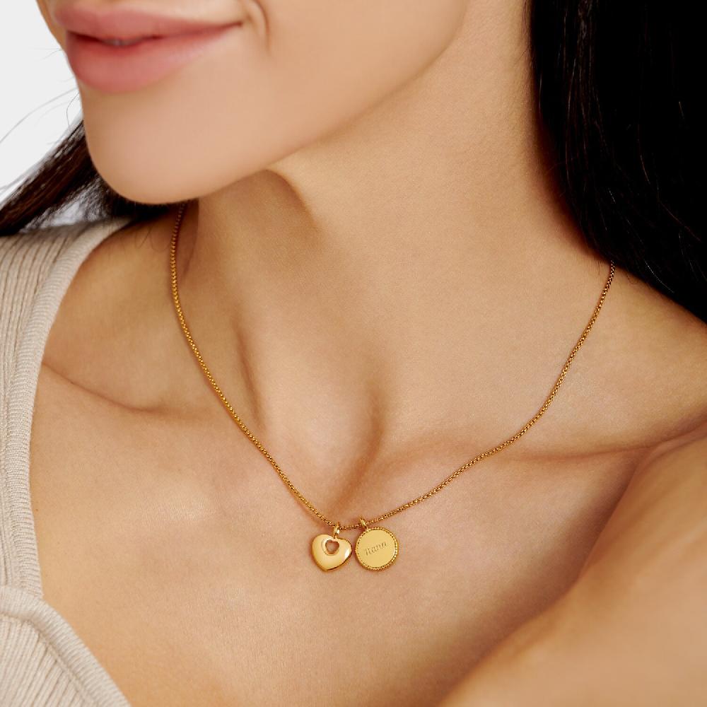 Katie Loxton 'Family Forever' Waterproof Gold Charm Necklace