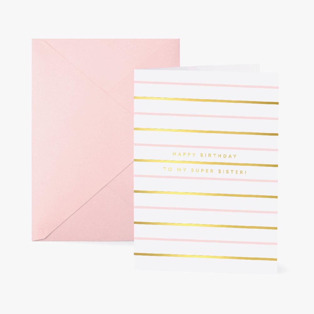 Katie Loxton Greeting Cards 'Happy Birthday To My Super Sister '
