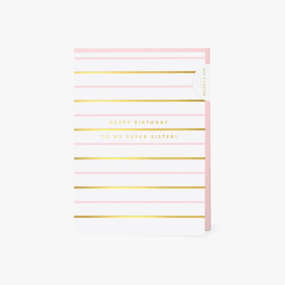 Katie Loxton Greeting Cards 'Happy Birthday To My Super Sister '