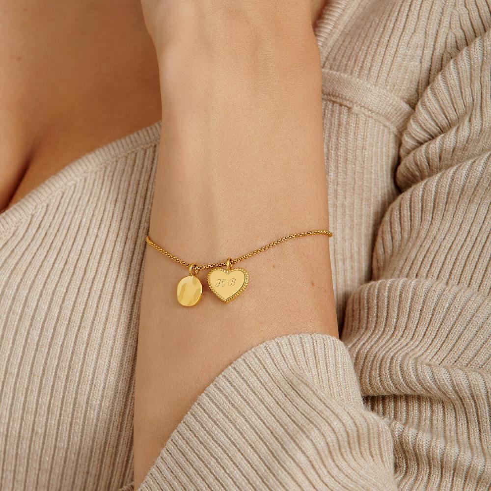 katie loxton 'Happy Birthday' Waterproof Gold Charm Bracelet