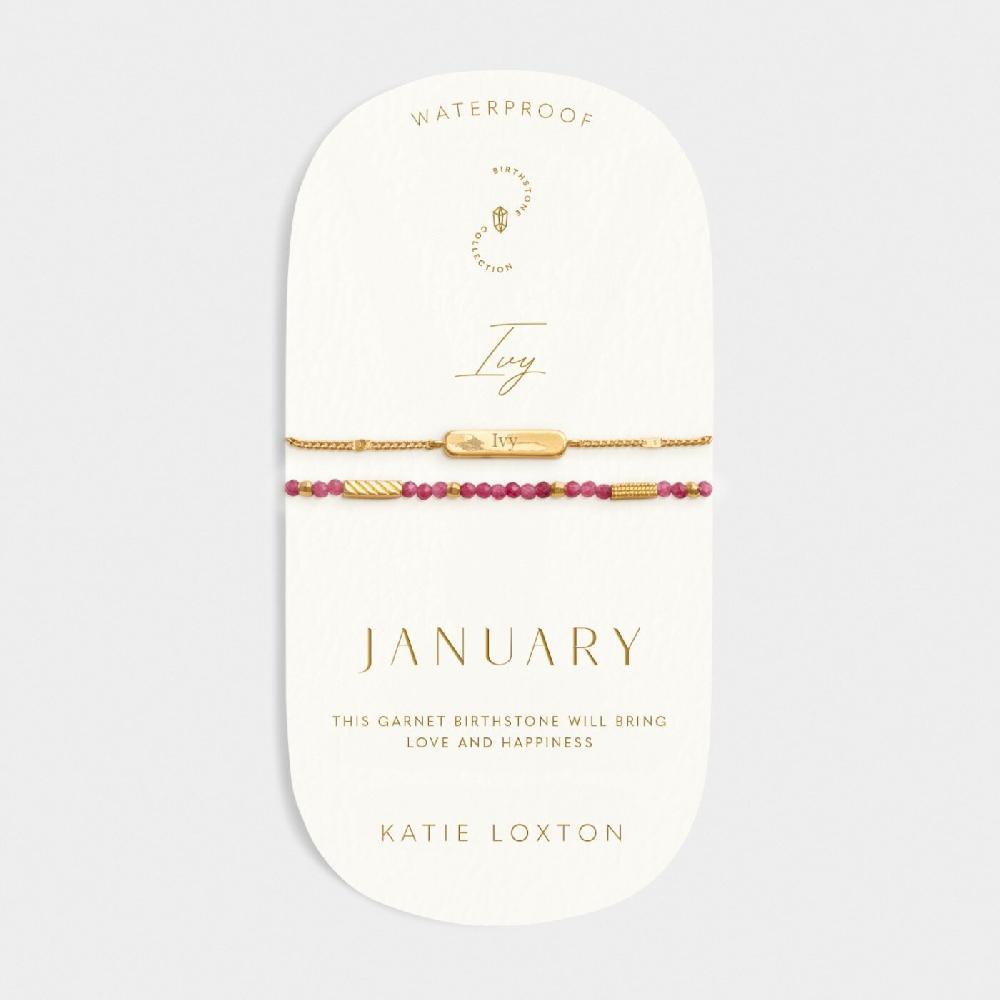 Katie Loxton 'January' Waterproof Gold Birthstone Bracelet
